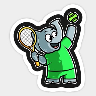 Elephant Tennis Player Funny Coach design Sticker